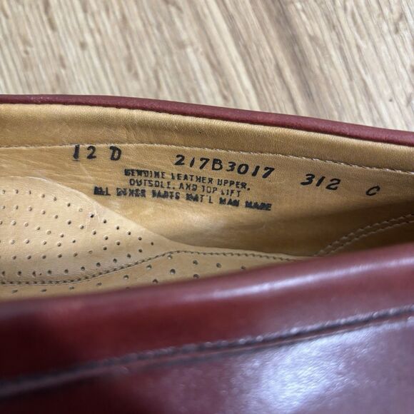 G.H. Bass Weejuns Layton Kiltie Loafer Men’s 12 D  Burgundy Leather USA Made Vtg main image 9